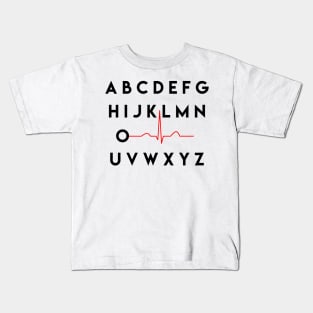 PQRST Wave - Nursing Alphabet Kids T-Shirt